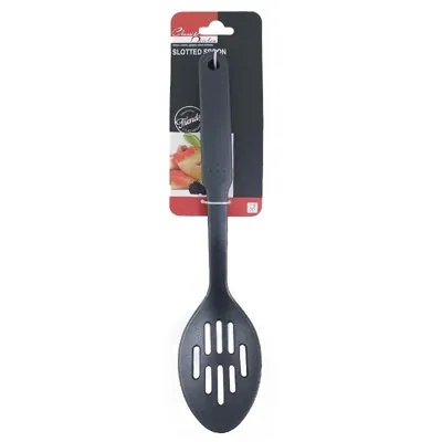 Black Nylon Slotted Spoon 6.8x30cm