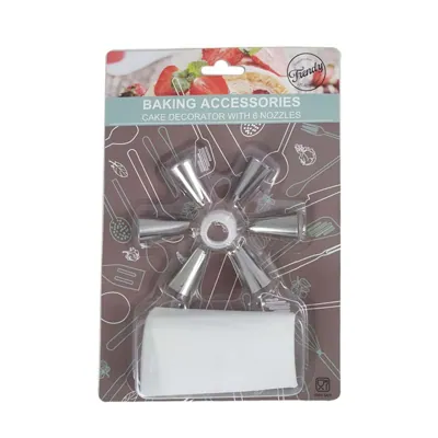 Cake Decorator with 6 Nozzles