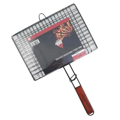 BBQ Grill with Wooden Handle