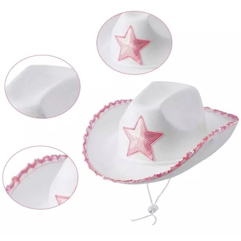 Party Hat Cowboy Sequins White — photo 1 of 1