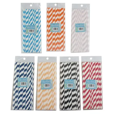 Paper Straws 25pk Stripes