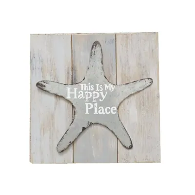 Plaque with Starfish 30x1.5x30cm