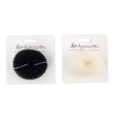 Hair Bun 6cm Mix White/black