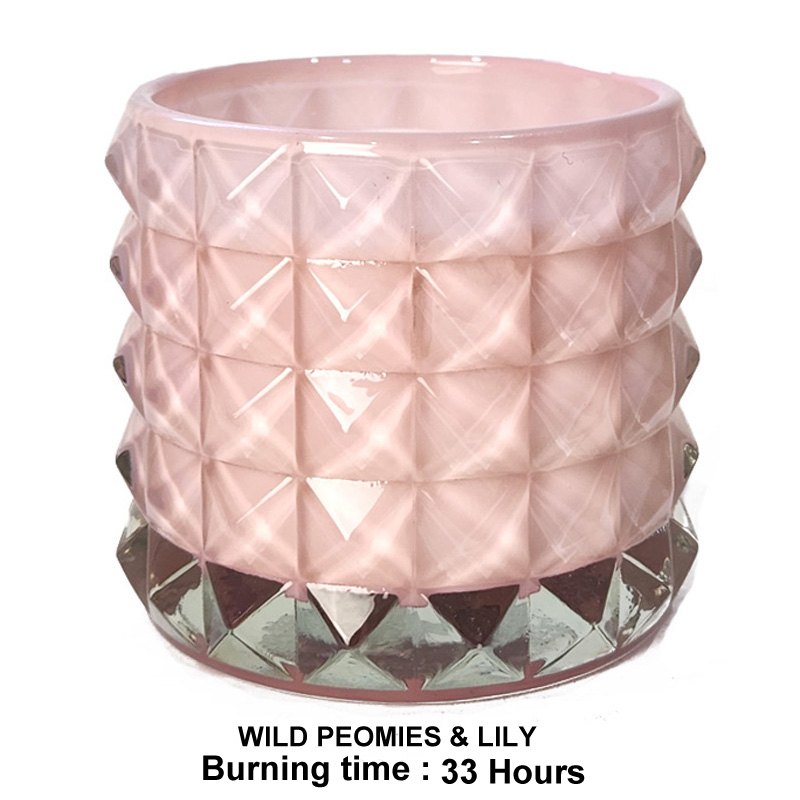 Glass Candle D9.8XH8.7cm Wild Peonies & Lily 220g — photo 1 of 1