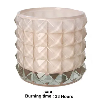 Sage Scented Glass Candle