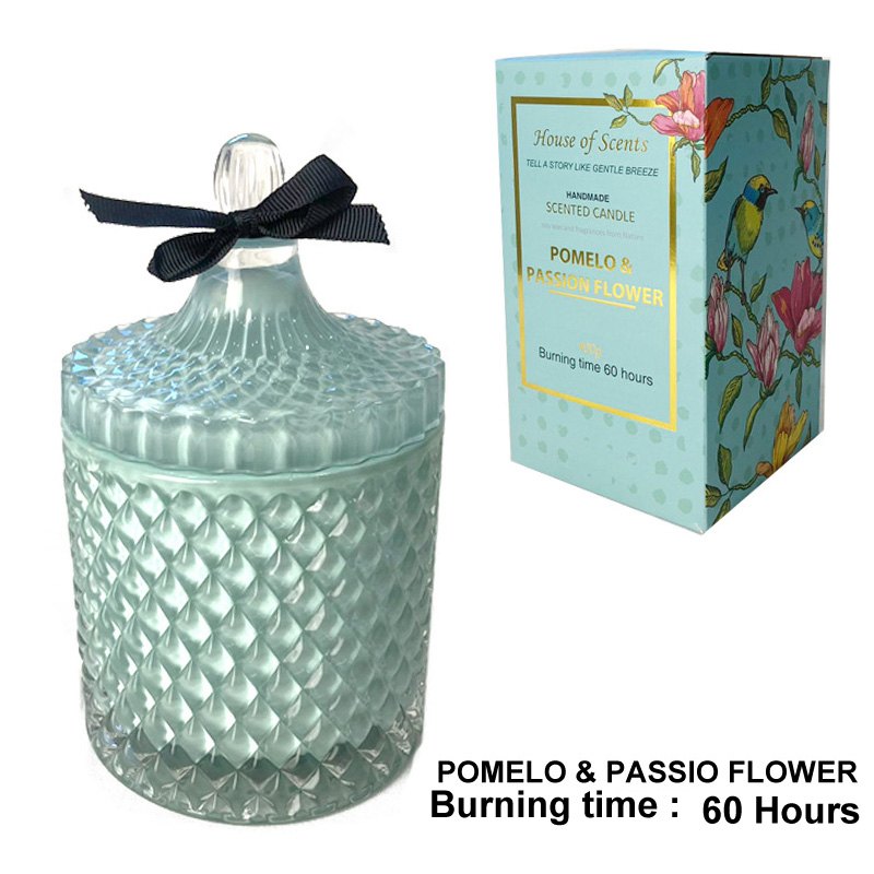 Glass Candle Giftbox D10xH18cm Pomelo & Passion Flower 400G — photo 1 of 1