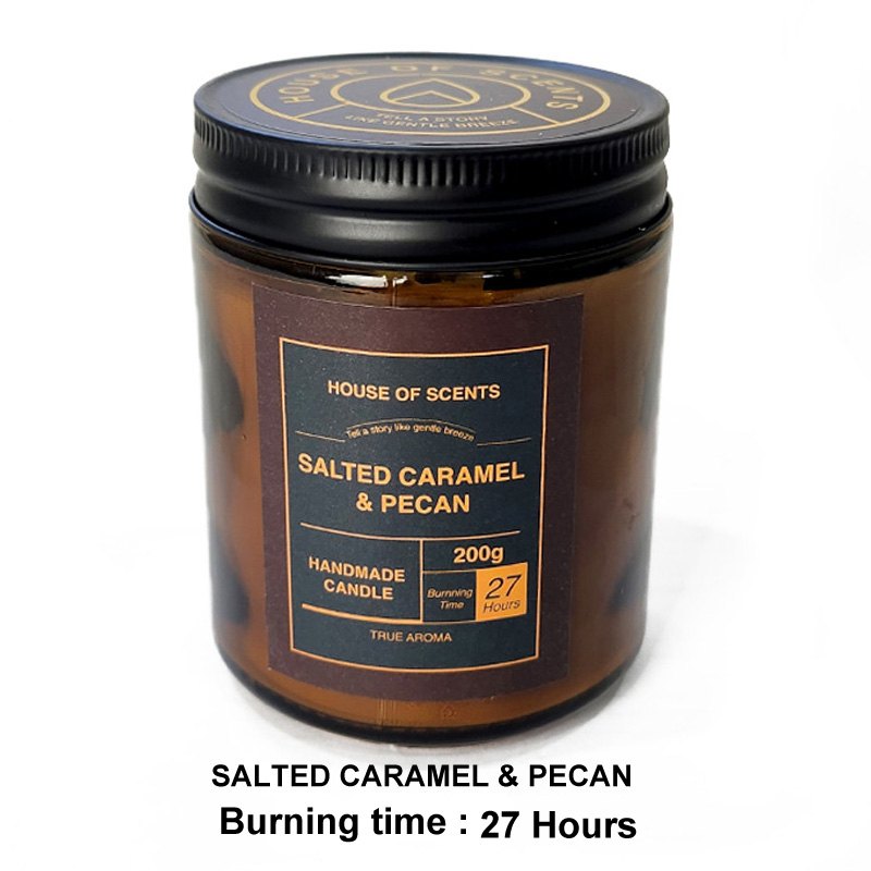 Glass Candle W/Lid D7xH9cm Salted Caramel & Pecan 200G — photo 1 of 1