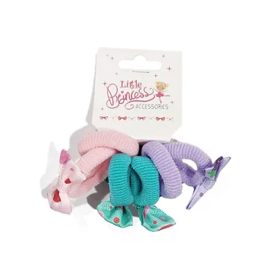Kids Hair Bands 6pc Elastic with Bow