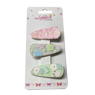 Kids Hair Clips 3pc