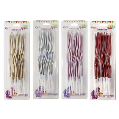 Birthday Candle 12pk Curly