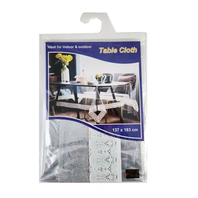 Table Cloth Clear Lace Edge 0.15x137x183cm