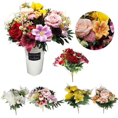 Flower Bouquet - 9Hd Rose&Lily