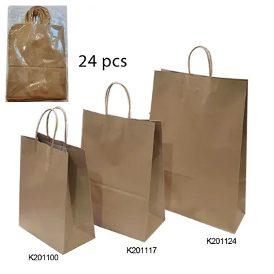 Kraft Paper Shopping Bag 120g 25.5x12.5x33cm