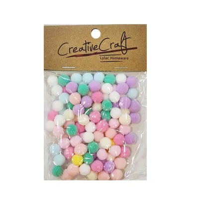 Craft Pompoms 1cm 100pk