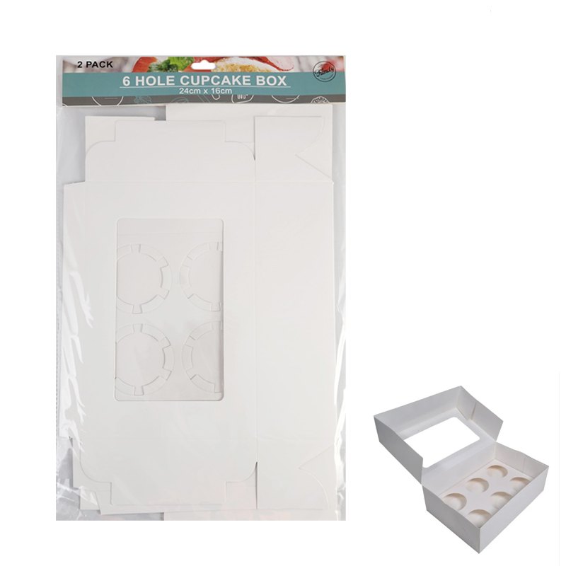 Paper 6Hole Cupcake Box 2pk 24x16x7.5cm — photo 1 of 1