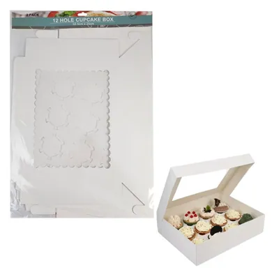 Paper 12Hole Cupcake Box 2pk