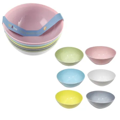 Plastic Bowl 6pc Set Bpa Free