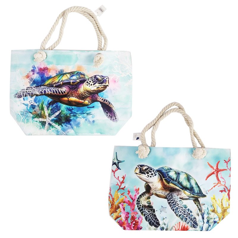 Beach Bag 50x34x10cm Sea Turtles 2asst — photo 1 of 1