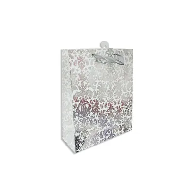 Gift Bag Silver Pattern XS 11.1x13.7x6.2cm