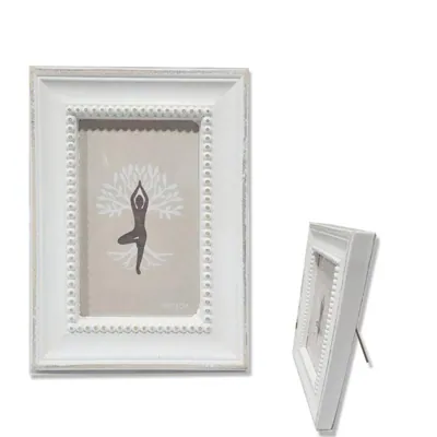 Wooden Photo Frame White Washed Gold 16*2.3*21cm