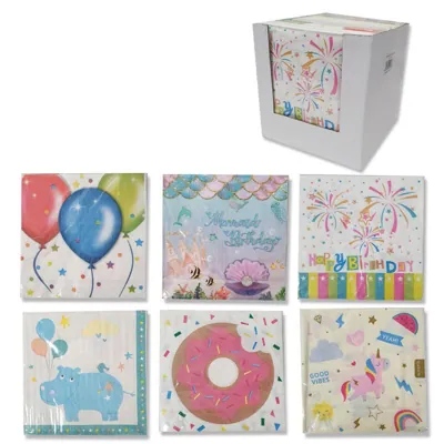 Napkin 2ply 20pk Birthday Dsn