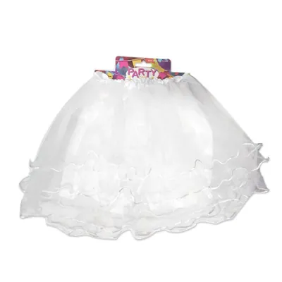 Party Tutu 3+1Layer Wavy 40cm White