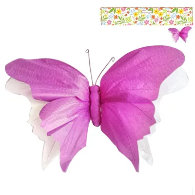 Paper Butterfly with Clip 60x40cm