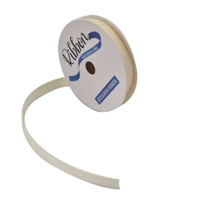 Ribbon Grosgrain 10mmx4m Ivory