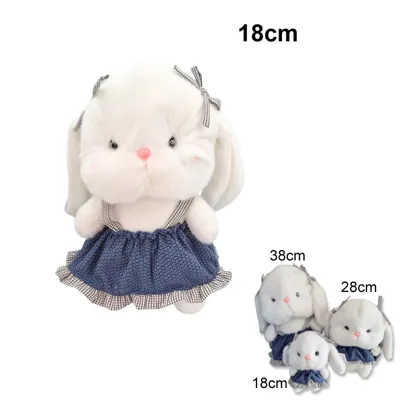Plush Toy Bunny Blue Dress 18cm