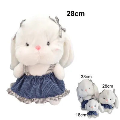 Plush Toy Bunny Blue Dress 28cm