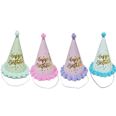 Birthday Hat Macaron Colors 20cm