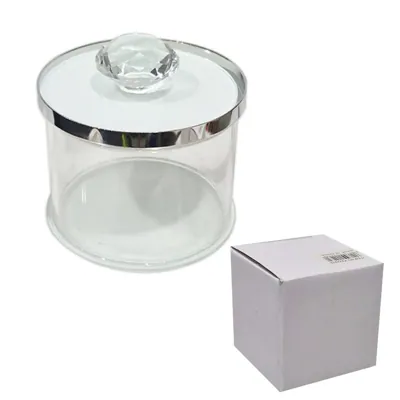 Glass Jewlry Box 6x6x6.5cm