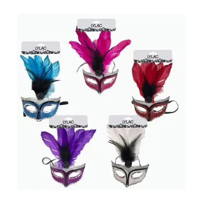 Party Mask Sequins with Feather