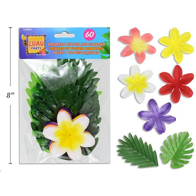 Hawaii Leaf/Flower Table Decor 24pk — photo 1 of 1