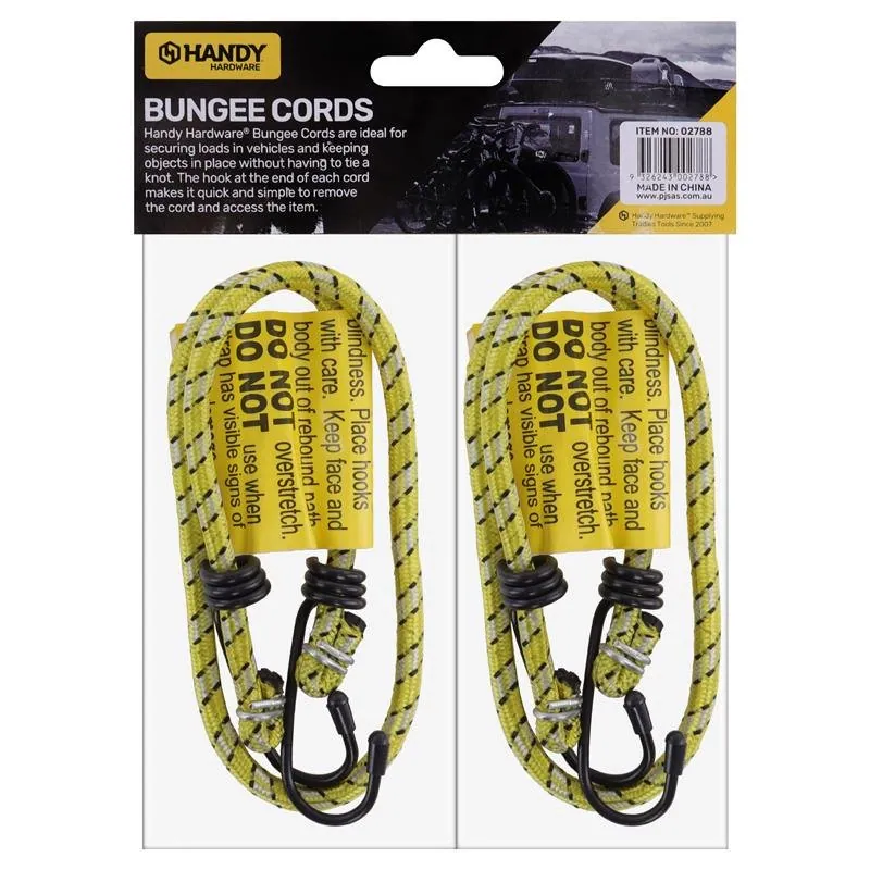 Bungee Cord Black & Yellow 60cm 2pc – image 3
