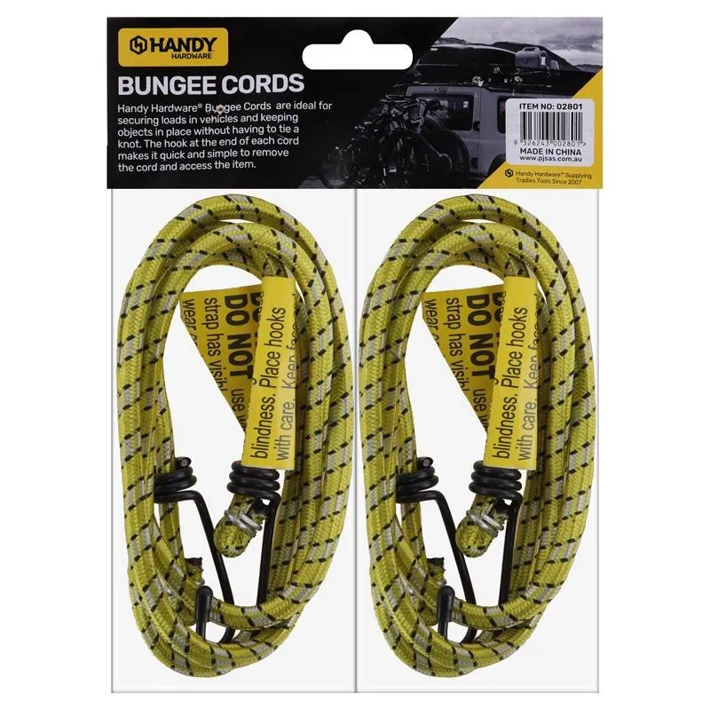Bungee Cord Black & Yellow 121cm 2pc – image 3