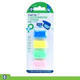 Toothbrush Protective Cover Case 4pk – Blue, Green, Yellow and Pink – image 4