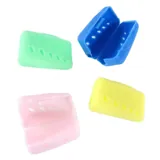 Toothbrush Protective Cover Case 4pk – Blue, Green, Yellow and Pink – image 1