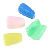 Toothbrush Protective Cover Case 4pk – Blue, Green, Yellow and Pink – image 2