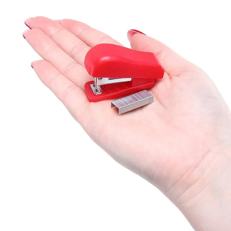 Stapler Mini Size with 1000 Staples 2 Assorted Colours in Carton (Red & BLack) – image 2