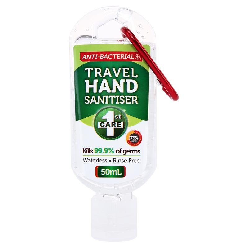 Travel Hand Sanitiser 50ml with Carabiner Clip — photo 2 of 2