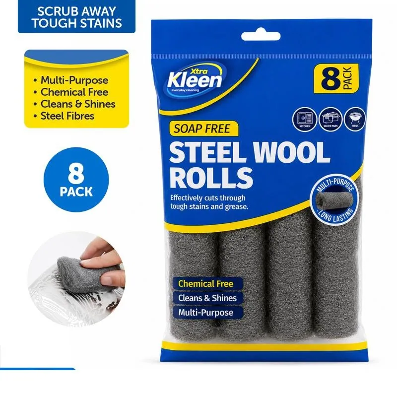 Steel Wool Rolls (Soap Free) - 8pk – image 4