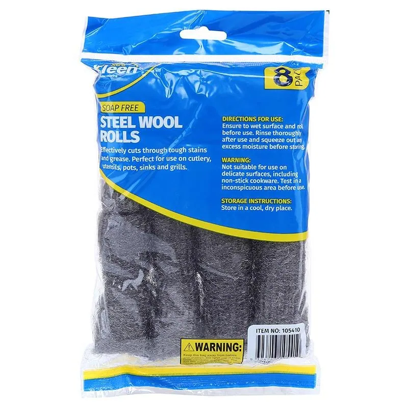 Steel Wool Rolls (Soap Free) - 8pk – image 3