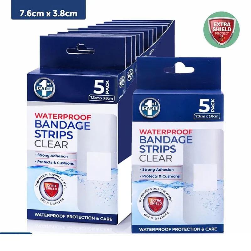 Bandage Strips Waterproof Clear 7.6cm X 3.8cm 5pk - PE – image 4