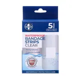Bandage Strips Waterproof Clear 7.6cm X 3.8cm 5pk - PE – image 1