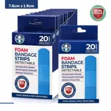 Bandage Strips Blue Electromagnetically and Visually Detectable 7.6cm X 1.9cm 20pk - Foam – image 4