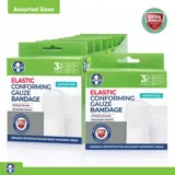 Conforming Gauze Bandages Non-Adhesive 3pk - Sizes: 7.5cm X 2m, 6cm X 2m, 5cm X 2m (4m Stretched) – image 4
