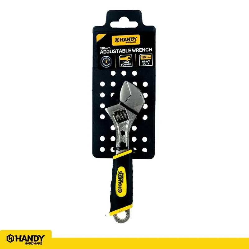 Wrench Adjustable Black & Yellow Soft Grip Handle 150mm – image 4