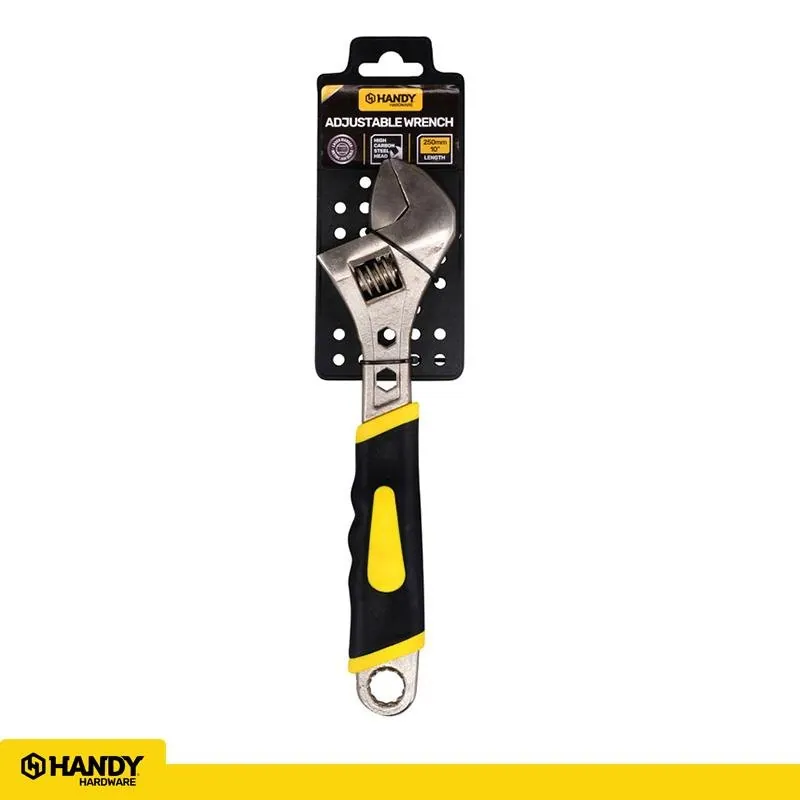 Wrench Adjustable Black & Yellow Soft Grip Handle 250mm – image 4