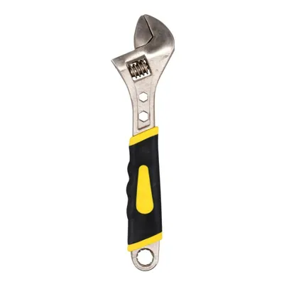 Wrench Adjustable Black & Yellow Soft Grip Handle 250mm